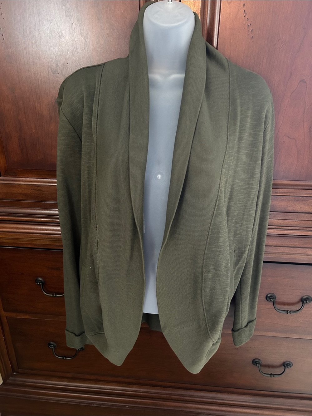 Haven Well Shawl-Collar Open Front Utility Jacket